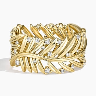 Jane Goodall Palm Leaf Lab Diamond Cigar Band (1/3 ct. tw.)