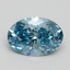 1.63 Ct. Fancy Vivid Blue Oval Lab Grown Diamond