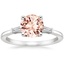 18K White Gold Tapered Baguette Three Stone Diamond Ring, smalltop view