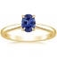 18K Yellow Gold Dawn 1.5mm Diamond Ring, smalltop view