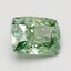1.72 Ct. Fancy Vivid Green Cushion Lab Grown Diamond