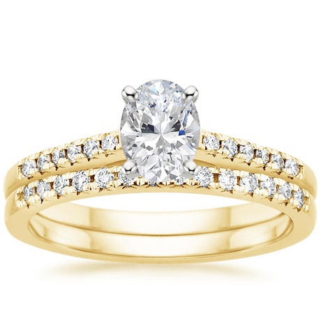 18K Yellow Gold Sonora Diamond Bridal Set (1/4 ct. tw.)