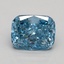 2.51 Ct. Fancy Vivid Blue Cushion Lab Grown Diamond