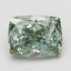 2.02 Ct. Fancy Vivid Green Cushion Lab Grown Diamond