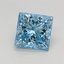 1.11 Ct. Fancy Vivid Blue Princess Lab Grown Diamond