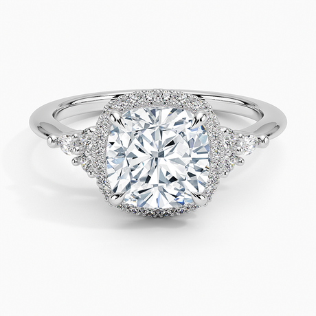 Diamond Halo Accent Engagement Rings