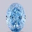 1.38 Ct. Fancy Vivid Blue Oval Lab Grown Diamond