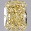 4.01 Ct. Fancy Intense Yellow Cushion Lab Grown Diamond