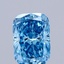 1.00 Ct. Fancy Vivid Blue Cushion Lab Grown Diamond