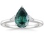 Platinum Aria Perfect Fit Three Stone Diamond Ring, smalltop view