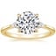 18K Yellow Gold Aria Three Stone Diamond Ring (1/10 ct. tw.), smalltop view