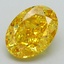3.39 Ct. Fancy Vivid Yellow Oval Lab Grown Diamond