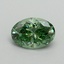 0.55 Ct. Fancy Vivid Pacific Green Oval Lab Grown Diamond