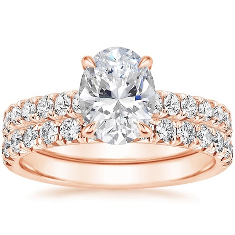 14K Rose Gold Sienna Diamond Bridal Set (7/8 ct. tw.)