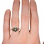 The Karima Ring, smallzoomed in top view on a hand