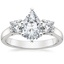 Platinum Three Stone Trellis Diamond Ring (1/2 ct. tw.), smalltop view