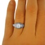The Carmel Ring, smalltop view on a hand