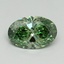 1.32 Ct. Fancy Vivid Green Oval Lab Grown Diamond