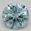 2.04 Ct. Fancy Vivid Greenish Blue Round Lab Grown Diamond