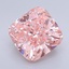 4.03 Ct. Fancy Vivid  Pink Cushion Lab Grown Diamond