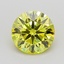 1.05 Ct. Fancy Vivid  Yellow Round Lab Grown Diamond