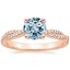 14K Rose Gold Petite Luxe Twisted Vine Diamond Ring (1/4 ct. tw.), smalltop view
