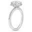 18K White Gold Flor Halo Diamond Ring, smallside view