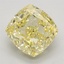 3.30 Ct. Fancy Intense Yellow Cushion Lab Grown Diamond