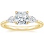 14K Yellow Gold Adorned Opera Three Stone Diamond Ring (1/2 ct. tw.), smalltop view