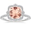 Platinum Reina Halo Diamond Ring, smalltop view