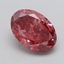 2.11 Ct. Fancy Vivid Brownish Pink Oval Lab Grown Diamond