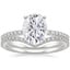 18KW Moissanite Ballad Diamond Ring (1/8 ct. tw.) with Flair Diamond Ring (1/6 ct. tw.), smalltop view