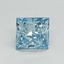 1.53 Ct. Fancy Vivid Blue Princess Lab Grown Diamond