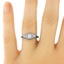 The Coco Ring, smalltop view on a hand