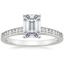 18K White Gold Starlight Channel Set Diamond Ring, smalltop view