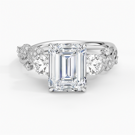 Platinum Canopy Three Stone Diamond Ring