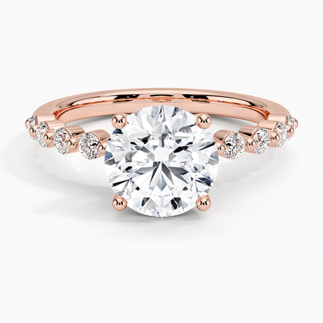 14K Rose Gold Marseille Half Coverage Diamond Ring (1/4 ct. tw.)