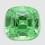 6.8x6.4mm Unheated Green  Cushion  Tsavorite Garnet, smalltop view