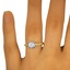 The Alia Ring, smallzoomed in top view on a hand