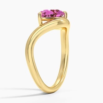 Silhouette Pink Lab Sapphire Cocktail Ring