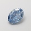 1.13 Ct. Fancy Vivid  Blue Oval Lab Grown Diamond