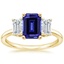 18K Yellow Gold Luxe Rhiannon Three Stone Diamond Ring (3/4 ct. tw.), smalltop view