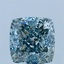 1.52 Ct. Fancy Grayish Green Cushion Lab Grown Diamond