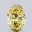 0.83 Ct. Fancy Yellow Oval Lab Grown Diamond