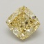 1.37 Ct. Fancy  Yellow Cushion Lab Grown Diamond