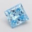 7.30 Ct. Fancy Vivid Blue Princess Lab Grown Diamond
