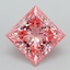 3.09 Ct. Fancy Vivid Pink Princess Lab Grown Diamond