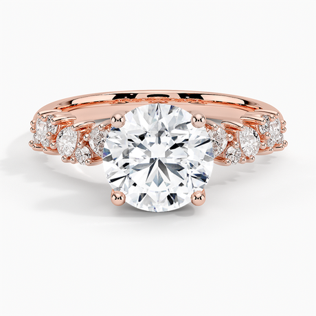 14K Rose Gold Olivetta Diamond Ring