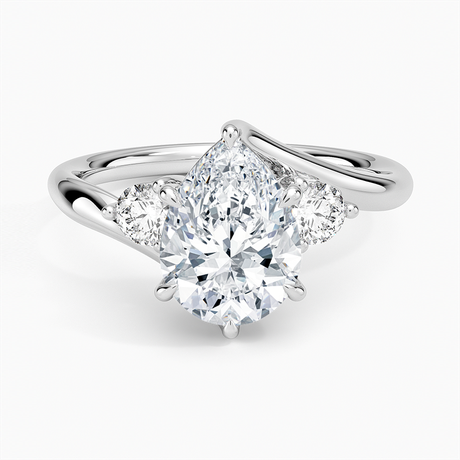 18K White Gold Atelier Three Stone Diamond Ring (1/3 ct. tw.)