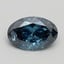0.71 Ct. Fancy Vivid Blue Oval Lab Grown Diamond